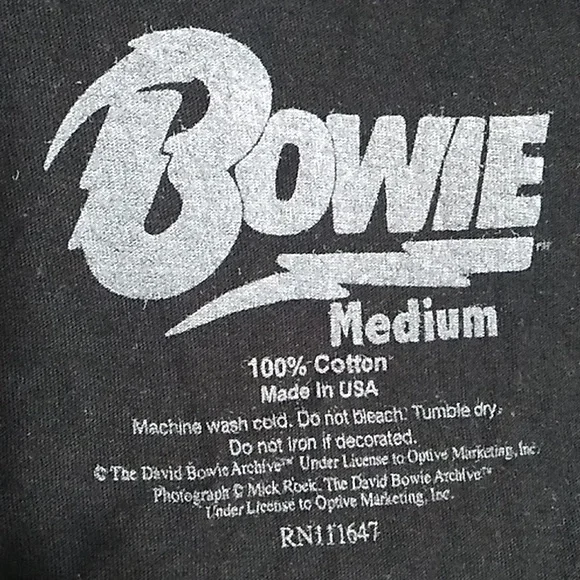 FLASH SALE! RARE! HTF NWOT David Bowie Distressed Tank Sz.M Made In USA 🇺🇸 - Picture 6 of 7